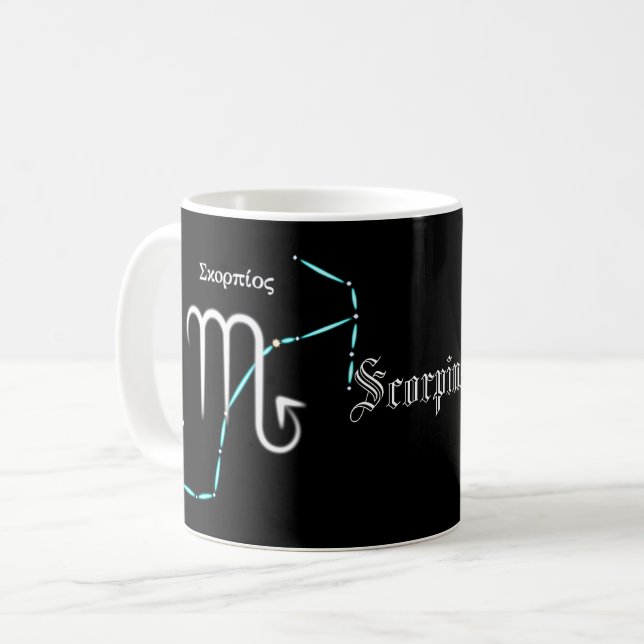 Tasse à café constellation du zodiaque Scorpion (Devant gauche)