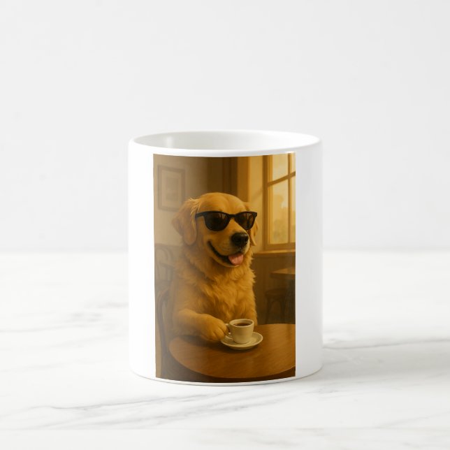 Tasse à café Cool Golden Retriever (Centre)