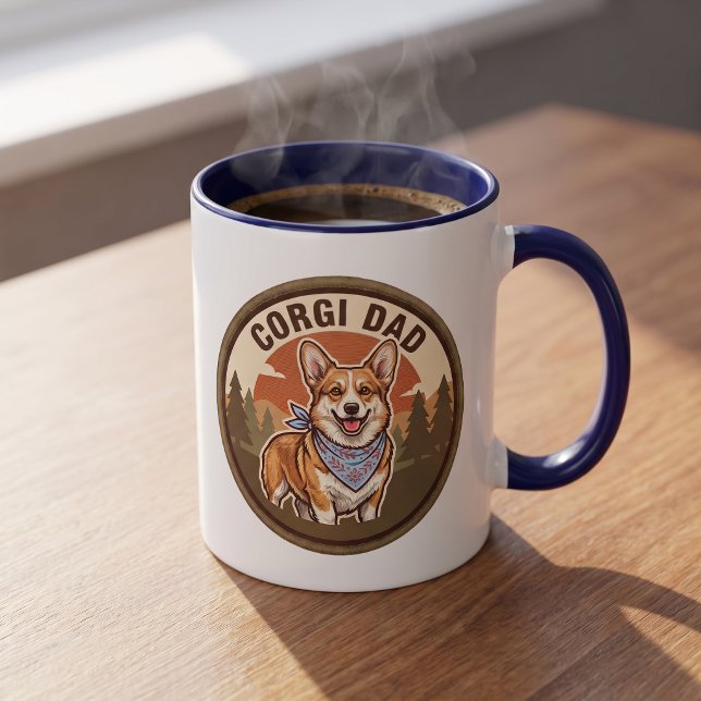 Tasse à café Corgi Papa | Cadeau pour papa de chie (Créateur téléchargé)
