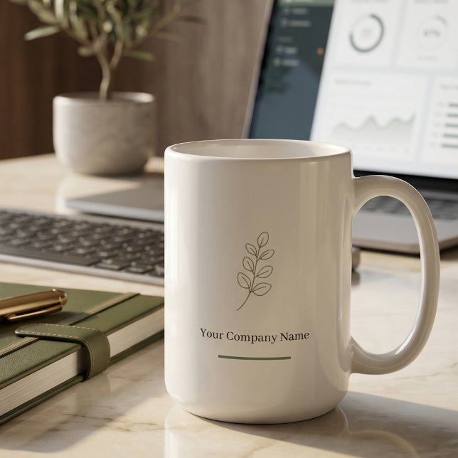 Tasse à café Corporate Minimaliste pour Employé  (Minimalist Corporate Mug for Employee Coffee Mug)