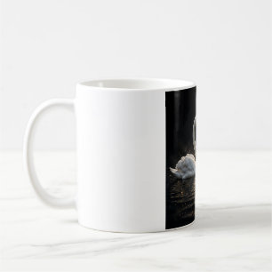 Tasse à café Couple de cygnes cœur