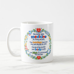 Tasse à café Couronne Florale Citation Médicale Is
