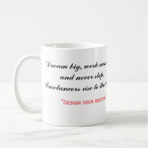 Tasse à café « Créer. Bosser. Recommencer »
