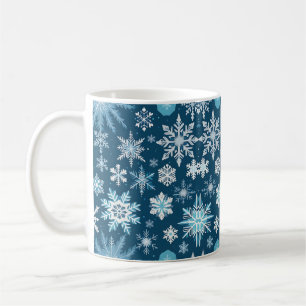 tasse à café cristaux de flocon de neige