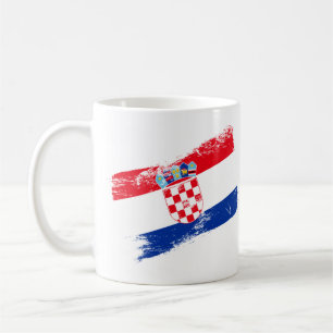 Tasse à café Croatie patriotique – Drapeau et Cr d