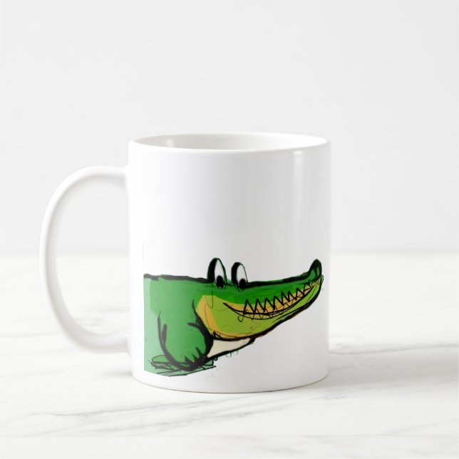 Tasse à café Crocodile Mignon & Joyeux | Croc Heur (Gauche)