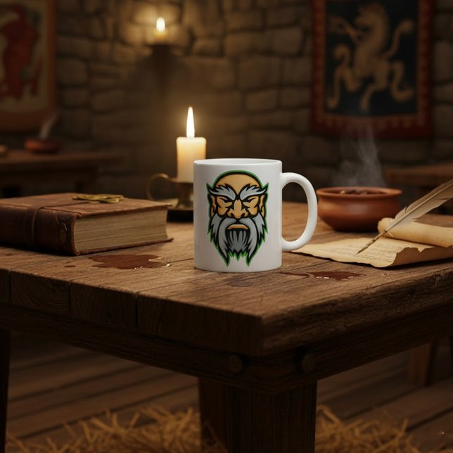 Tasse à café Cronos Dieu Grec Barbe Grise (Créateur téléchargé)