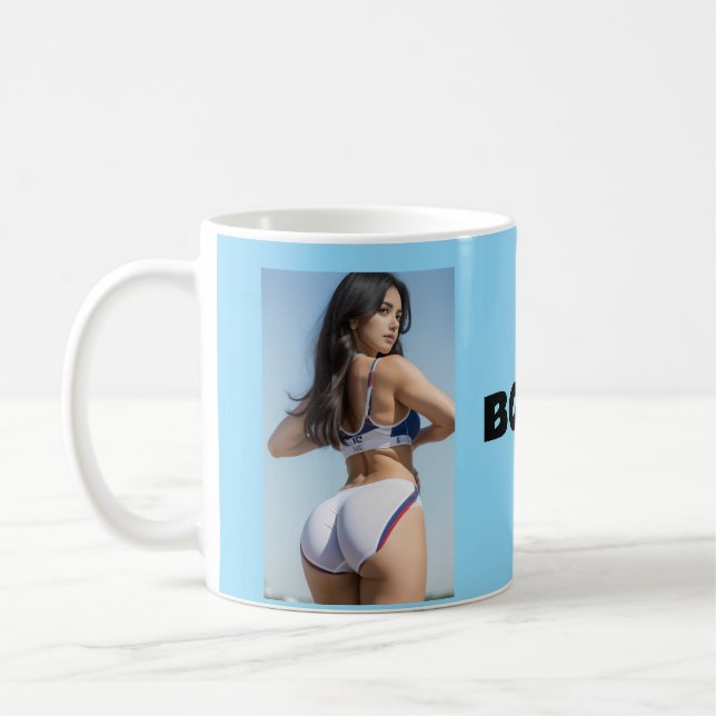 TASSE À CAFE 'CUL SEC !' FILLE À GROSSES FESSES (Gauche)