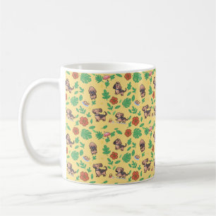 Tasse à café Dachshund Été Floral Kawaii Chien