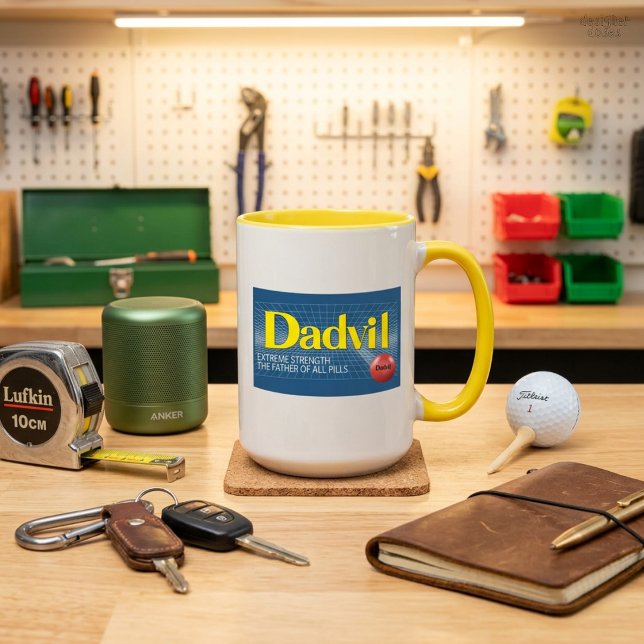 Tasse à café Dadvil Extreme Strength Funny Dad (Dadvil Extreme Strength Funny Dad Coffee Mug - Royal Blue Father's Day Gift)