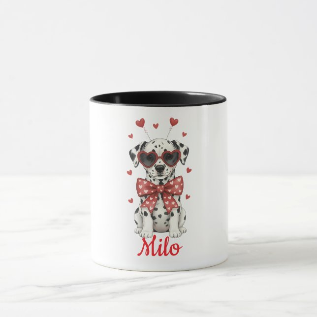 Tasse à café dalmatien Saint-Valentin 2026 (Centre)