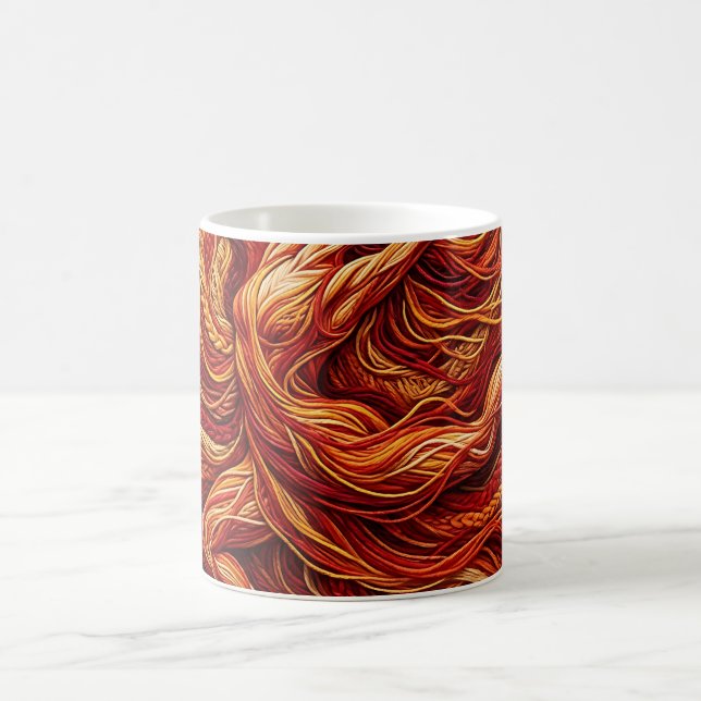 Tasse à café Danseuse de feu rouge abstrait (Centre)