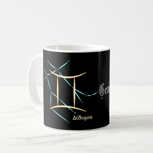 Tasse à café de la constellation du zodiaque Gémea (Devant gauche)