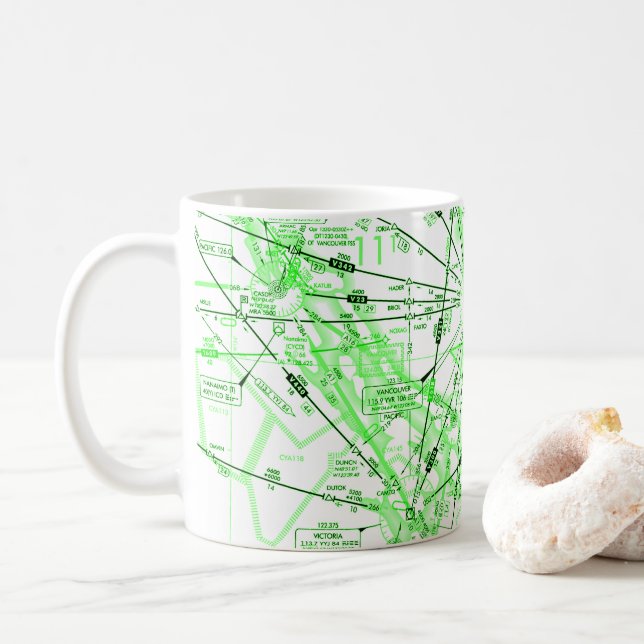 Tasse à café de l'Aviation Chart (Avec donut)