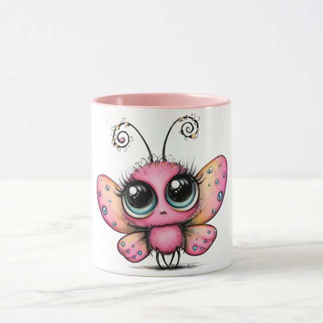 Tasse à café de papillon mignon (Centre)
