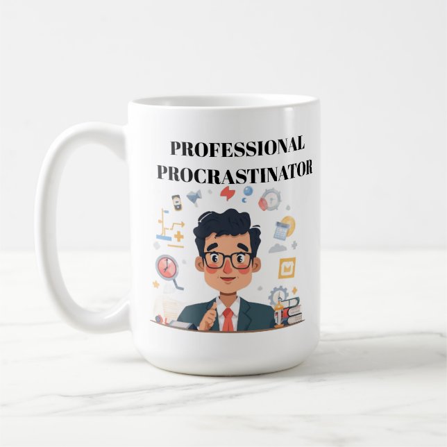 Tasse à café de procrastinateur professionnel (Gauche)