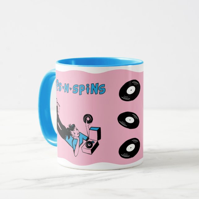 Tasse à café de style "Tune Tote" Sips 'n' Spins (Devant gauche)