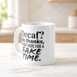 Tasse à café Décaf est un faux temps