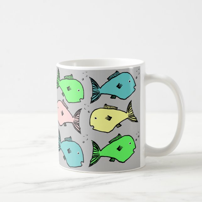 Tasse à café design à base de poisson tropical (Droite)