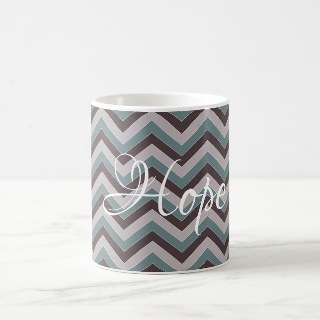 Tasse à café design Chevron personnalisable (Centre)