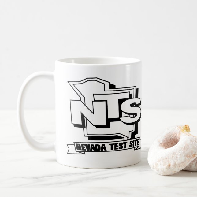 Tasse à café design Retro Nevada Test Site (Avec donut)