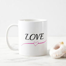 Tasse à café design tendance "Amour dans chaque go