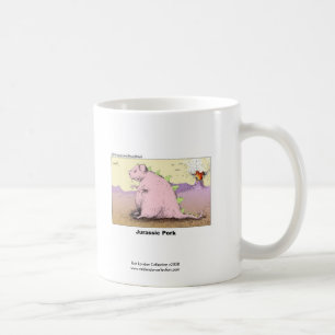 Tasse à café dessin animé hilarant Jurassique Porc