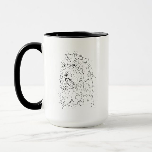 Tasse à café dessin de chien Cockapoo (Gauche)