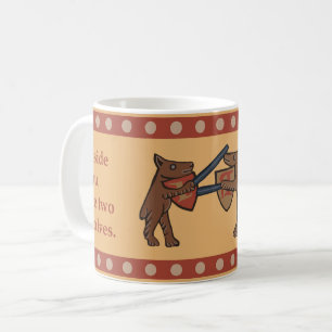 Tasse à café Deux Loups Médiévaux