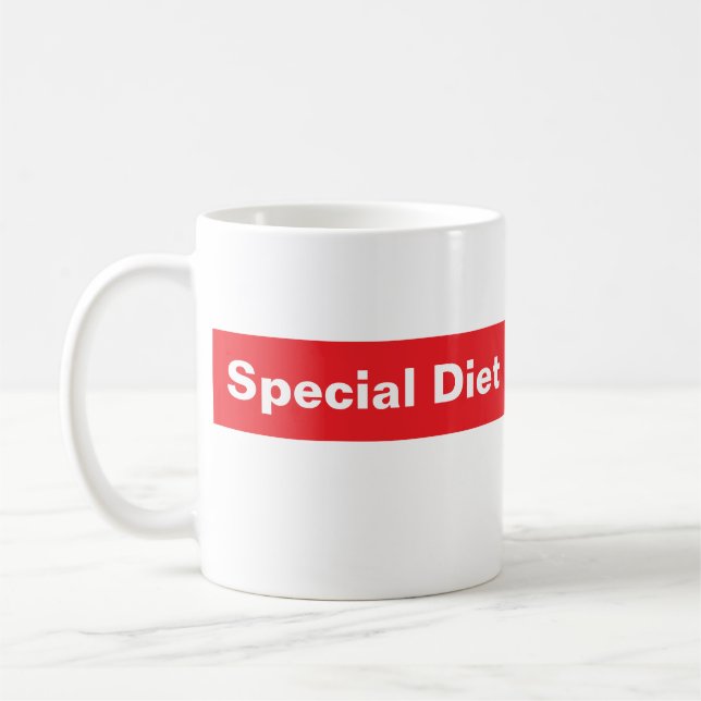 Tasse à café DIET SPÉCIAL, humour d'application de (Gauche)