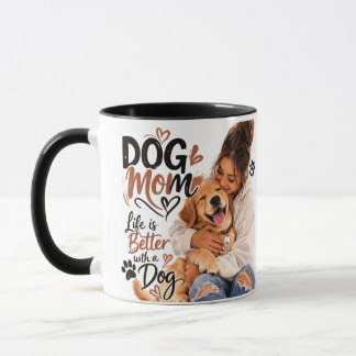 Tasse à café Dog Mom | Ours en peluche mignon et a