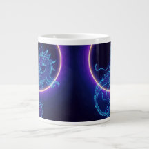 Tasse à café Dragon Néon – Dragon Bleu Lumineux