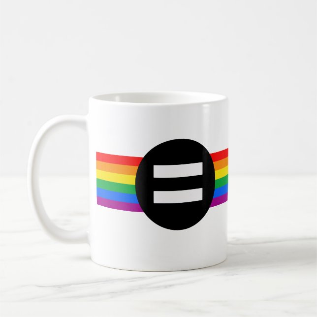 Tasse à café Drapeau des Droits des Gays (Gauche)