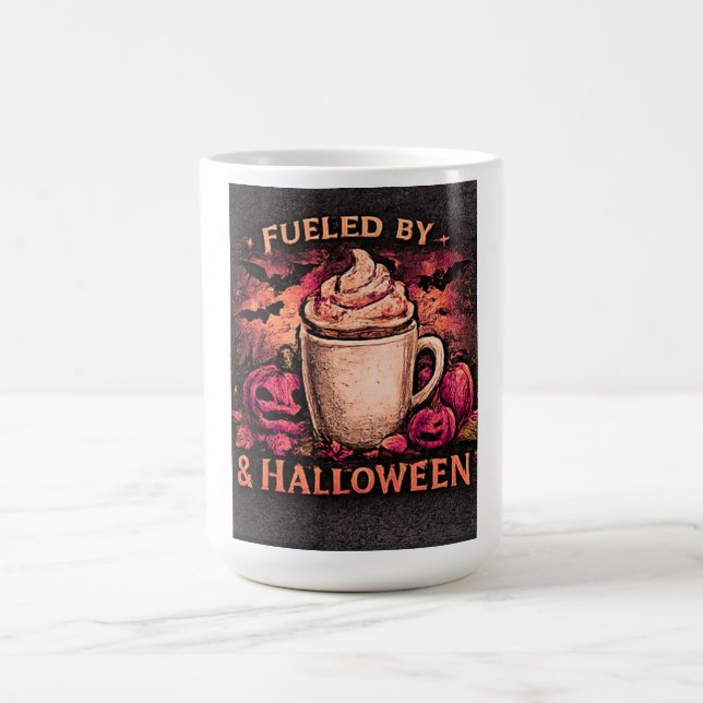 Tasse à café drôle alimentée par le café et Hallow (Centre)