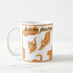 Tasse à café drôle avec chat roux