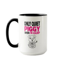 Tasse à café drôle Cochon tranquille je dors