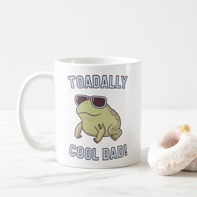 Tasse à café drôle Crapaud Pun Totalement Papa Coo (Avec donut)