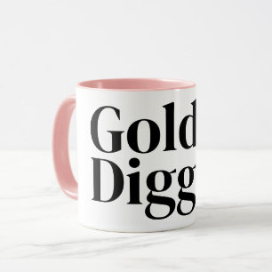 Tasse à café drôle de chercheur d'or avec des acce