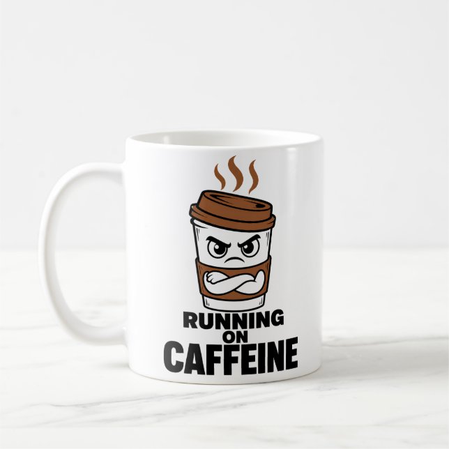 Tasse à café drôle de course à la caféine Sarcasti (Gauche)