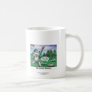 Tasse à café drôle de dessin animé de possums fais
