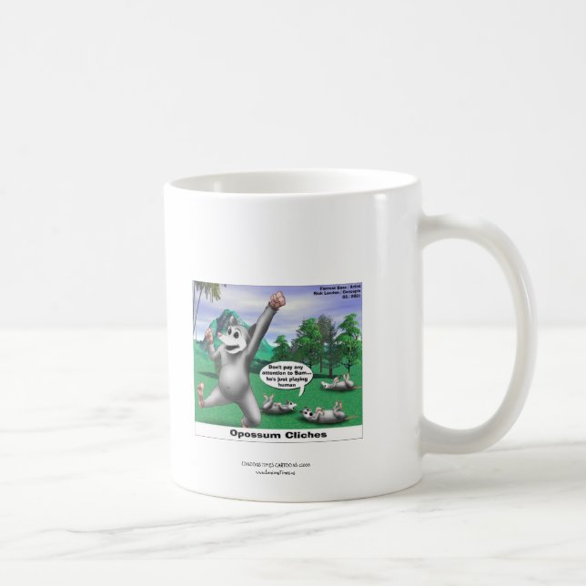 Tasse à café drôle de dessin animé de possums fais (Droite)