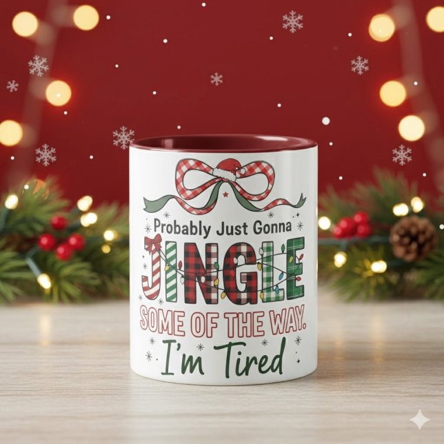 Tasse à café drôle de Jingle Noël 11 oz (Créateur téléchargé)