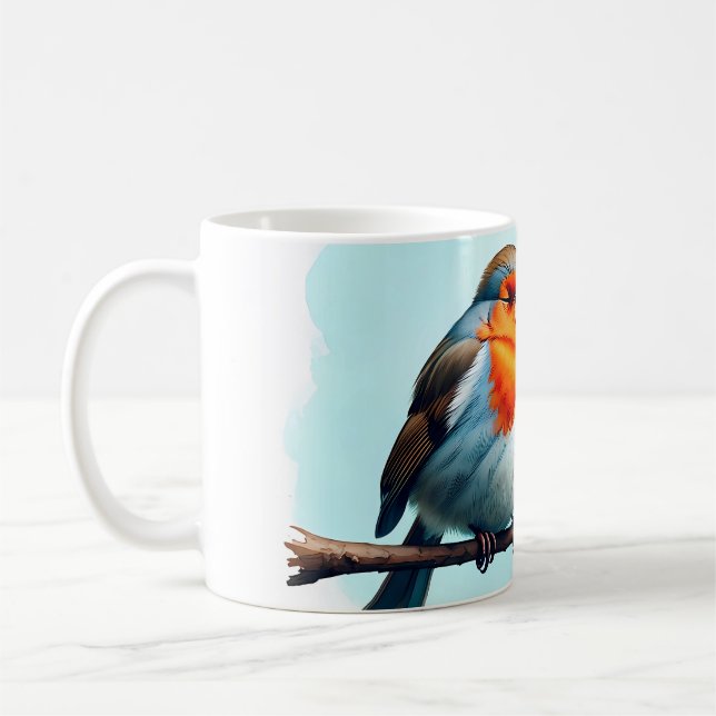 Tasse à café drôle de l'oiseau matinal Oiseau mati (Gauche)