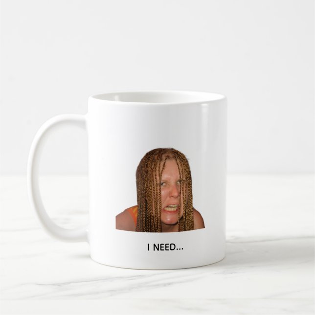 Tasse à café drôle de mème du matin – Humeur j'ai  (Gauche)