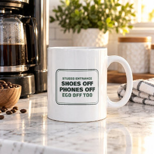 Tasse à café drôle Enlevez vos chaussures Éteignez