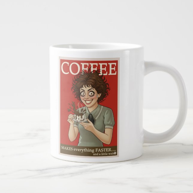 Tasse à café drôle “Le café rend tout plus rapide… (Droite)