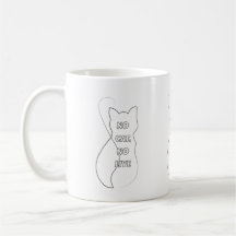 Tasse à café drôle pour amateur de chat « Pas de c