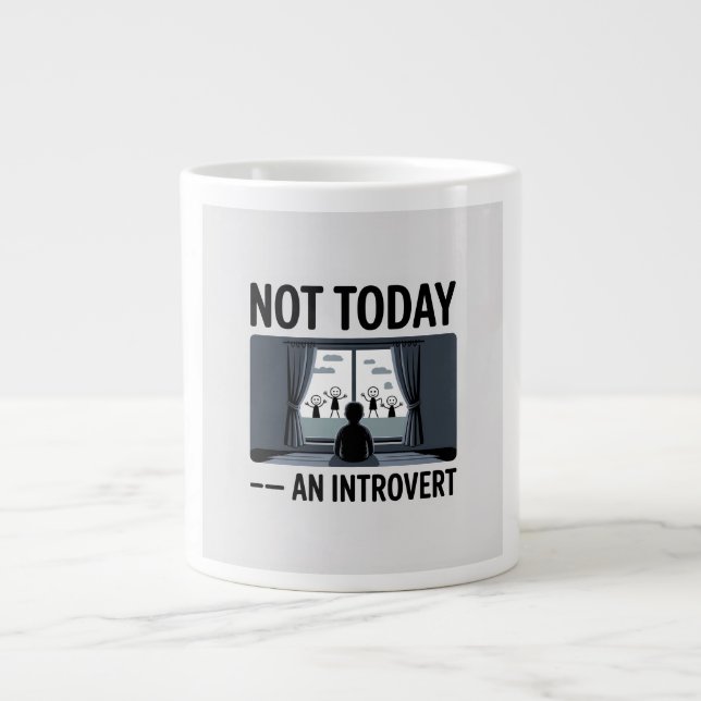 Tasse à café drôle pour introverti — Cadeau "Pas a (Devant)