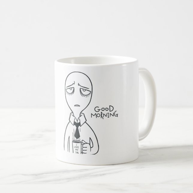 Tasse à café drôle pour le bureau d'un Alien - Art (Devant droit)