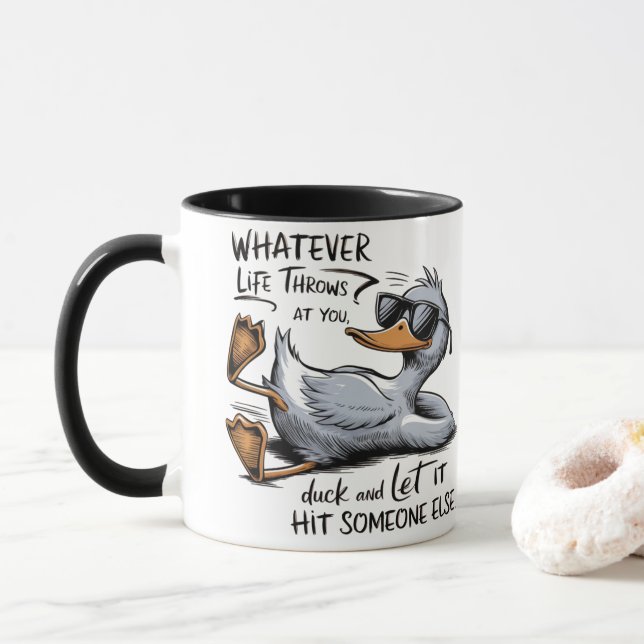 Tasse à café drôle - Quoi que la vie vous réserve (Avec donut)